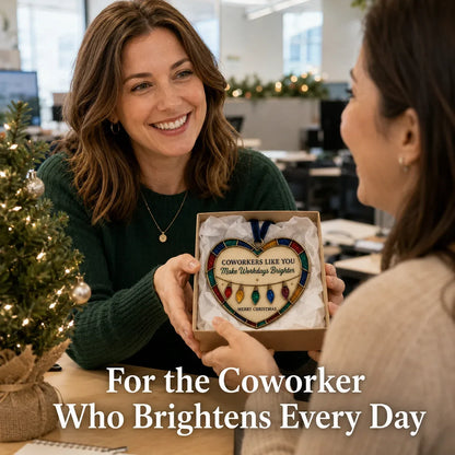 ⏳ Last Day 49% OFF – ❤️ Christmas Heart Ornament Collection | 7 Stained-Glass-Inspired Designs with Meaningful Messages for Mom, Grandma, Sister, Teachers, Coworkers, Neighbors & Friends 🎄