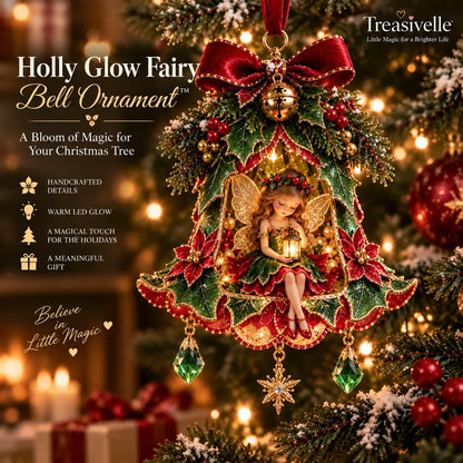 ⏳ Last Day 49% OFF – 🧚 Enchanted Fairy Bell Christmas OrnamentTM | 7 Light-Up Floral Designs with Warm LED Glow & Crystal Charms ✨