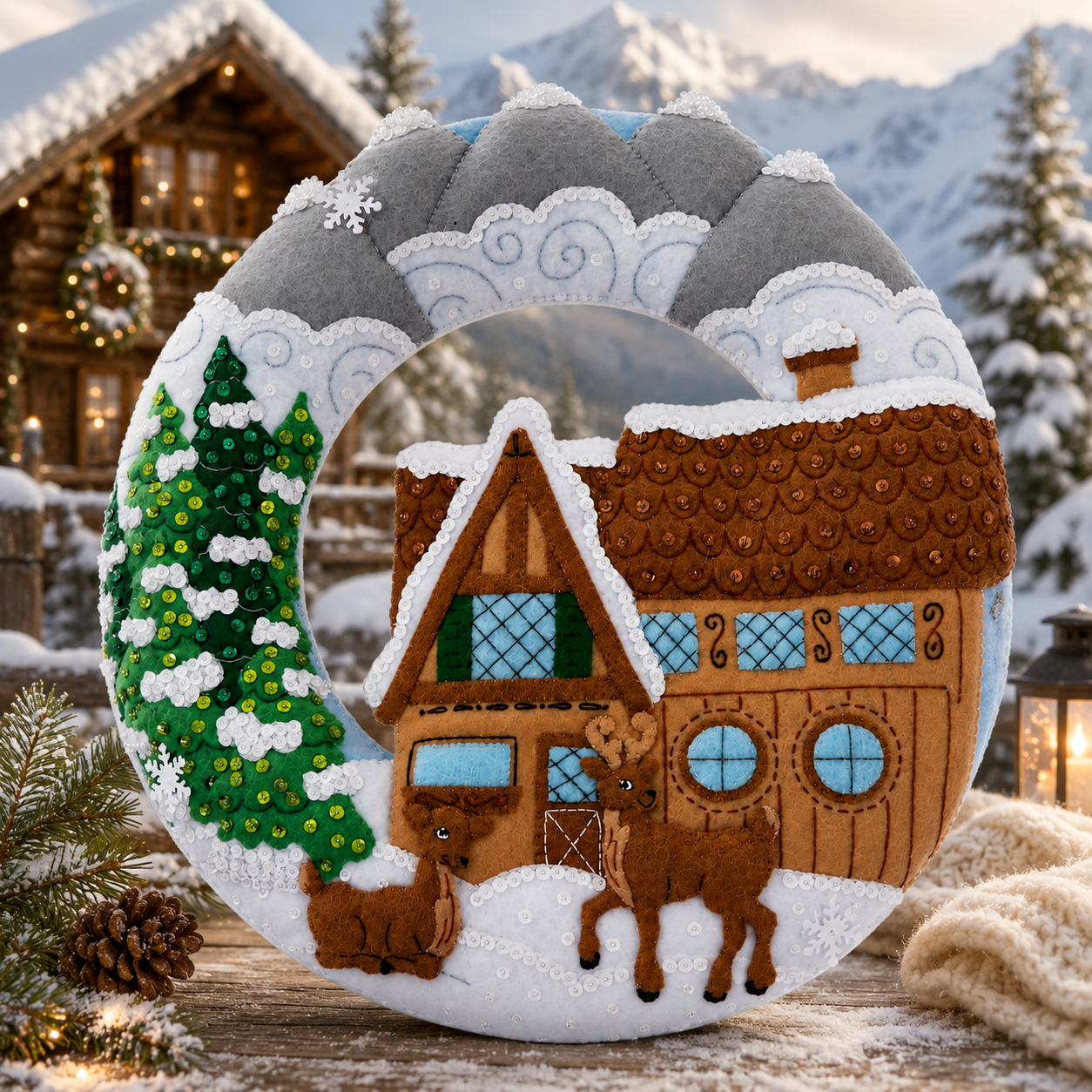 🥇 Limited Edition Handcrafted Felt Holiday Wreath™