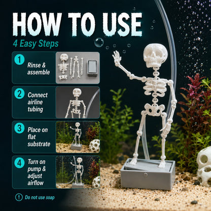 💀Air-Driven Dancing Skeleton Aquarium Ornament