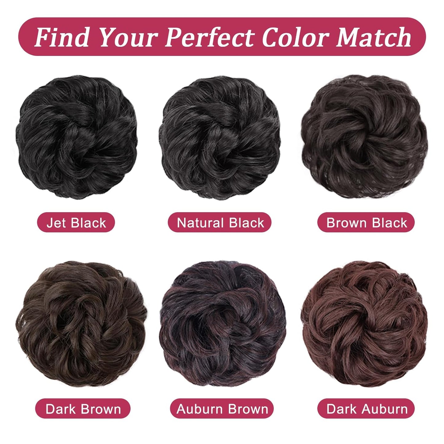 Voluminous Curly Messy Bun Scrunchie for Women
