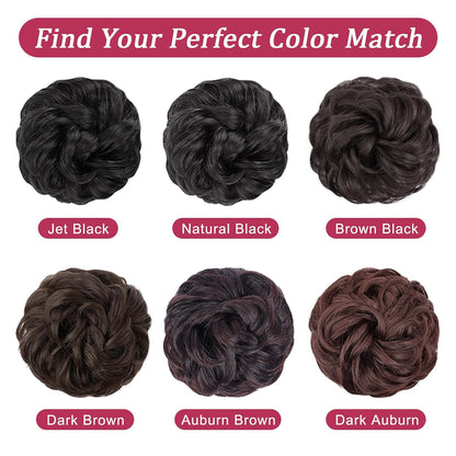 Voluminous Curly Messy Bun Scrunchie for Women