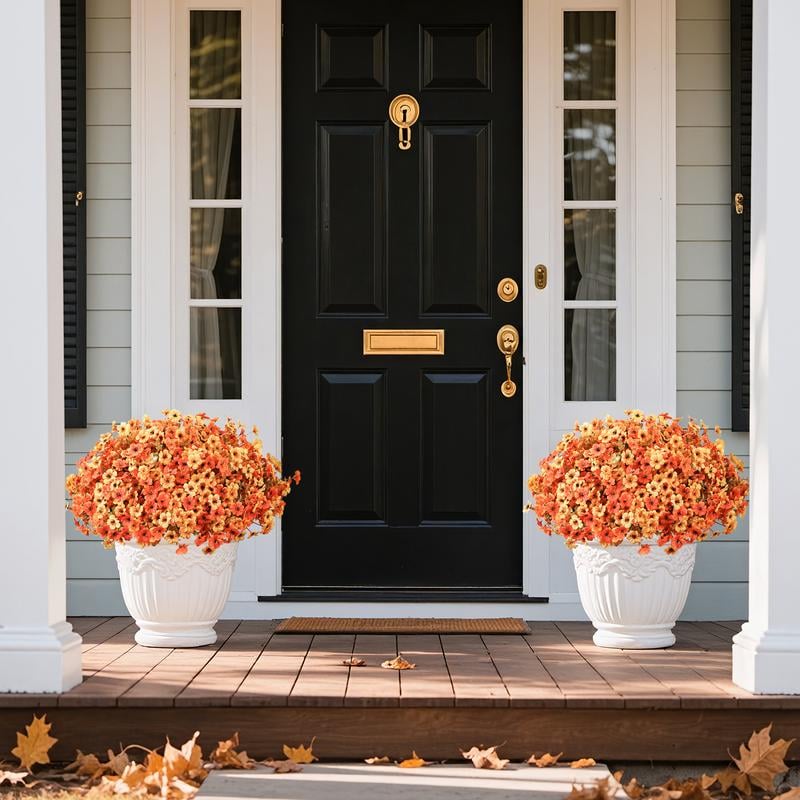 💐 summerwins Colorful UV Resistant Fake Flower Bouquet 🌸 Decorative Artificial Floral Arrangement for Home, Garden, Party & Wedding Decor
