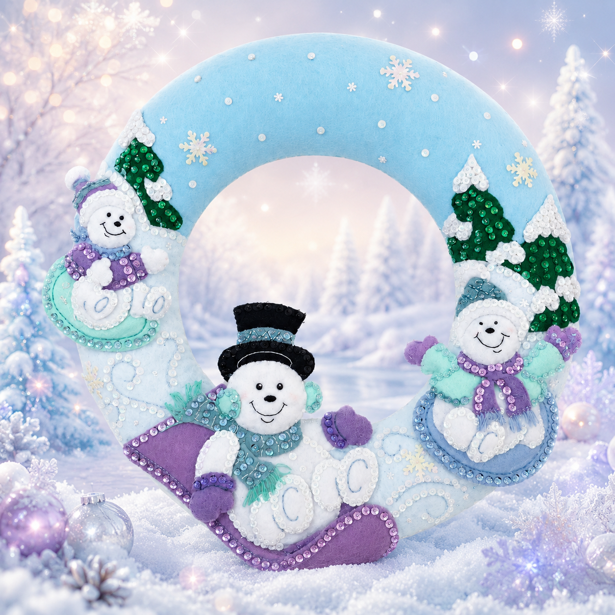 🥇 Limited Edition Handcrafted Felt Holiday Wreath™