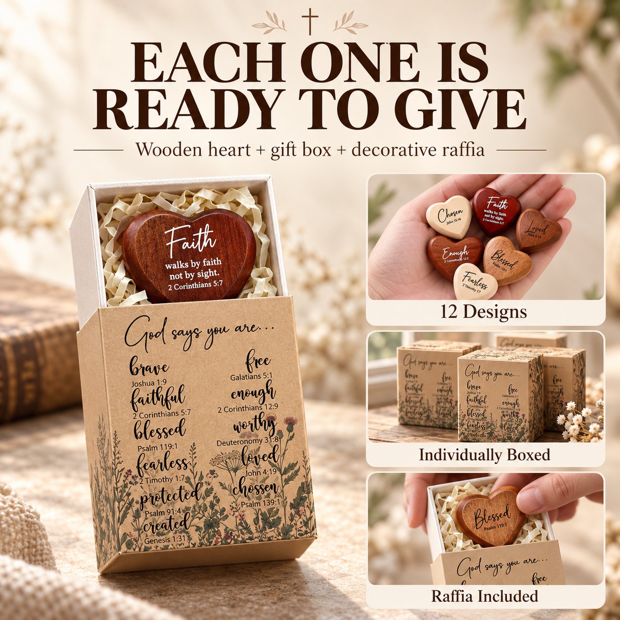 ⏳Limited-time 49% OFF - ✝️ 🎁 Christian Pocket Heart Gift Set(Set of 12)