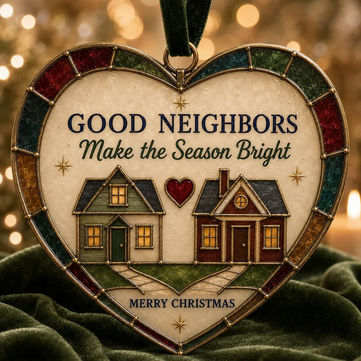 ⏳ Last Day 49% OFF – ❤️ Christmas Heart Ornament Collection | 7 Stained-Glass-Inspired Designs with Meaningful Messages for Mom, Grandma, Sister, Teachers, Coworkers, Neighbors & Friends 🎄