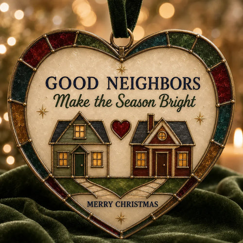 ⏳ Last Day 49% OFF – ❤️ Christmas Heart Ornament Collection | 7 Stained-Glass-Inspired Designs with Meaningful Messages for Mom, Grandma, Sister, Teachers, Coworkers, Neighbors & Friends 🎄