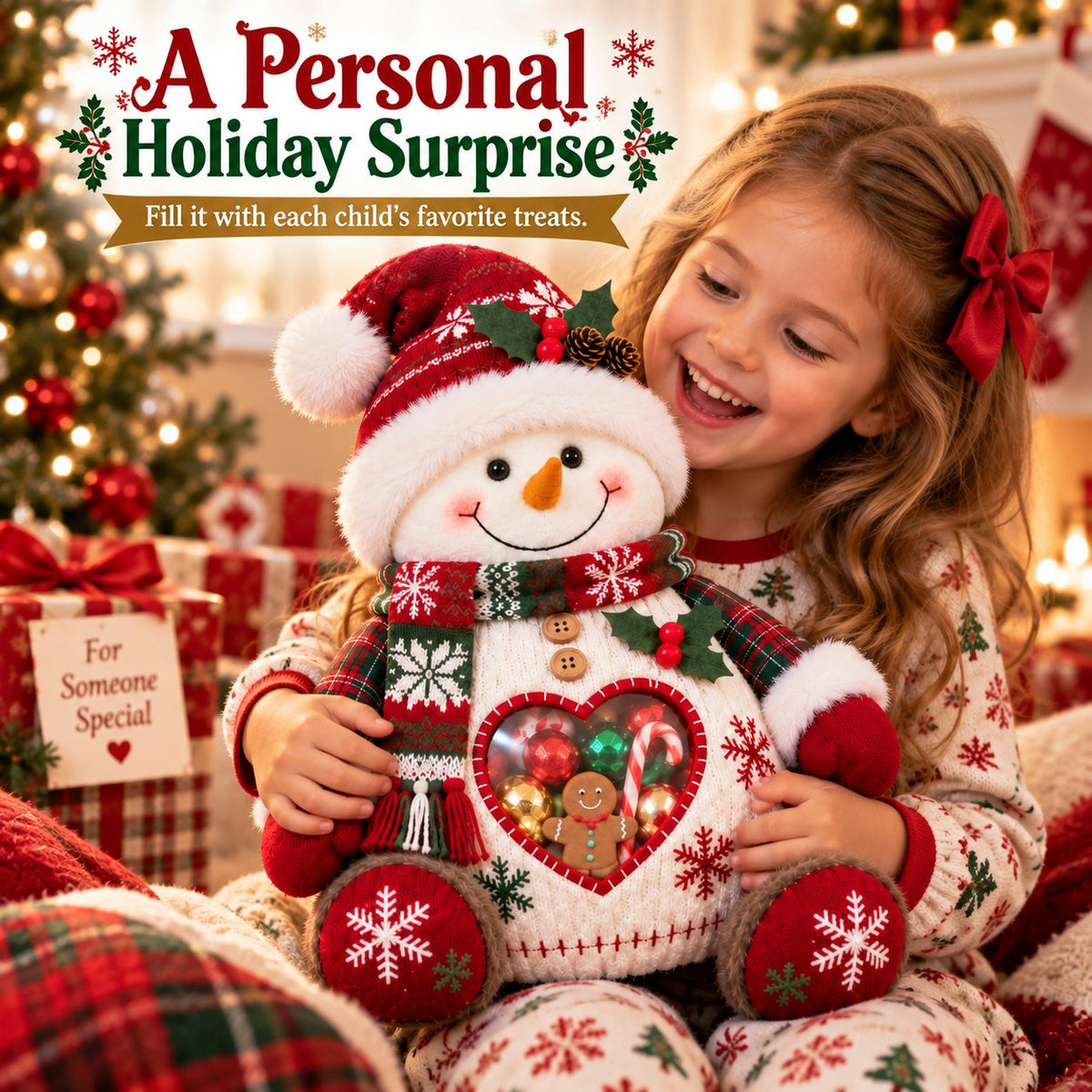 🎅 🎄 Christmas Character Refillable Treat Holder
