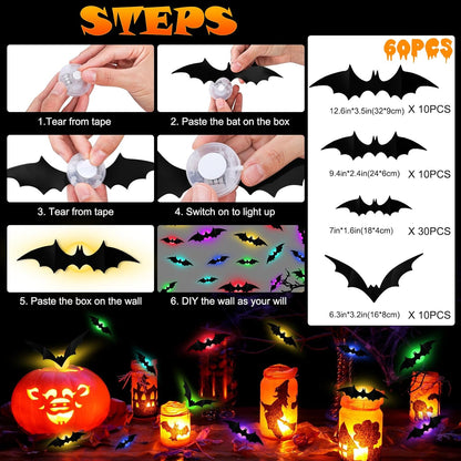 🔥Last Day SAVE 48% OFF🦇3D Bat Design LED Decoration🕷️