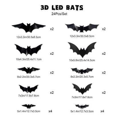🔥Last Day SAVE 48% OFF🦇3D Bat Design LED Decoration🕷️