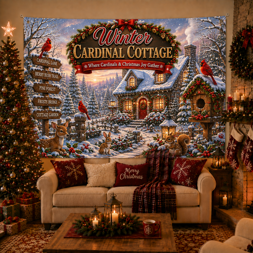 🔥Last 45pcs🎉-🎄Christmas Magic Backdrop Tapestry🎁