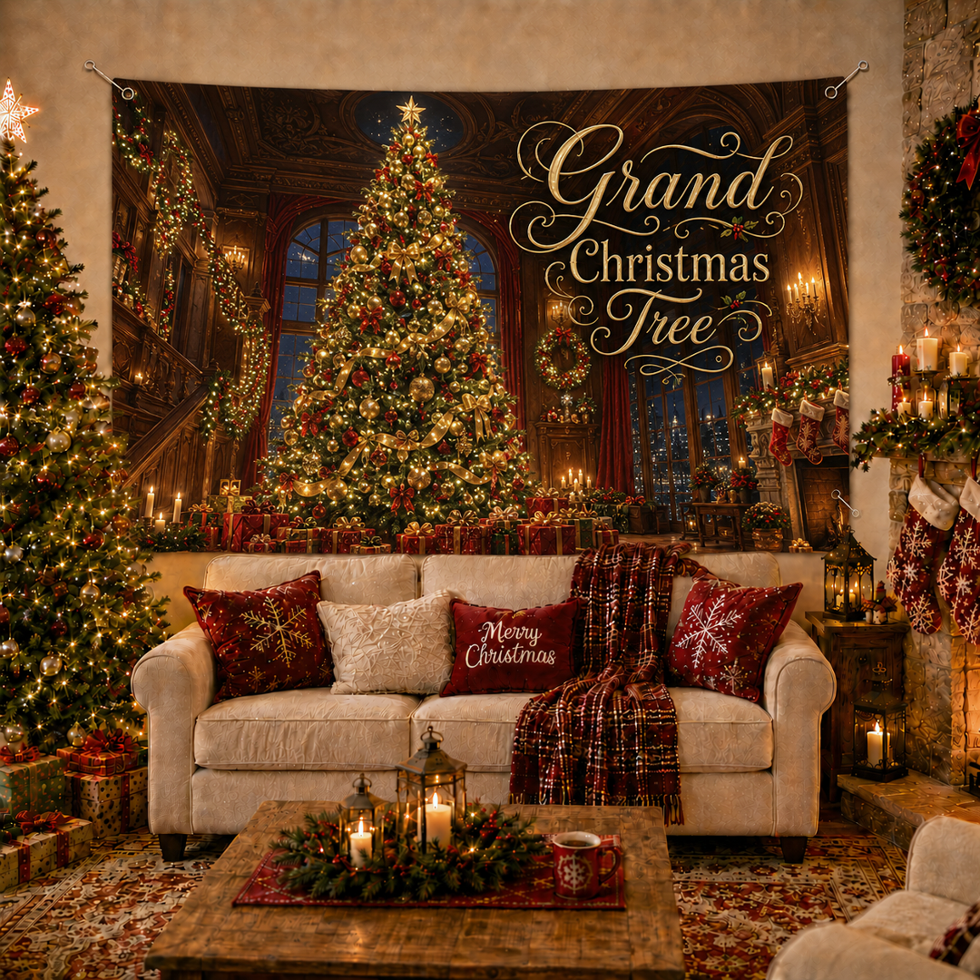 🔥Last 45pcs🎉-🎄Christmas Magic Backdrop Tapestry🎁