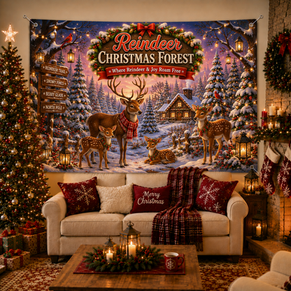 🔥Last 45pcs🎉-🎄Christmas Magic Backdrop Tapestry🎁