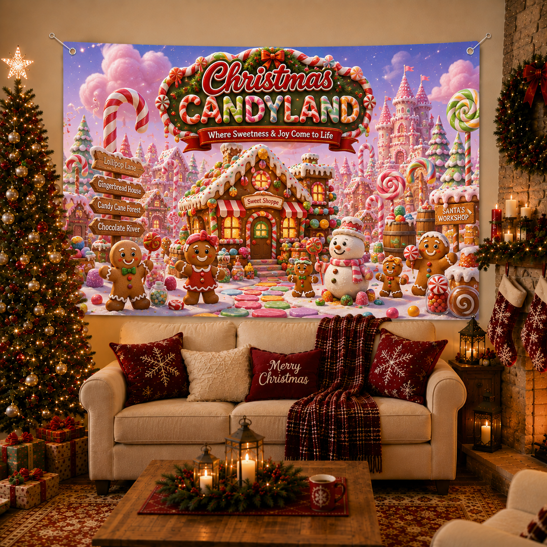🔥Last 45pcs🎉-🎄Christmas Magic Backdrop Tapestry🎁
