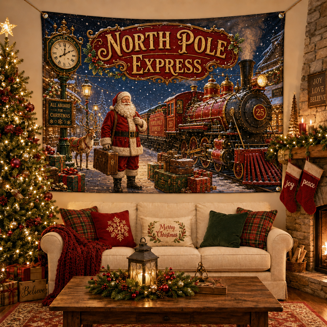🔥Last 45pcs🎉-🎄Christmas Magic Backdrop Tapestry🎁