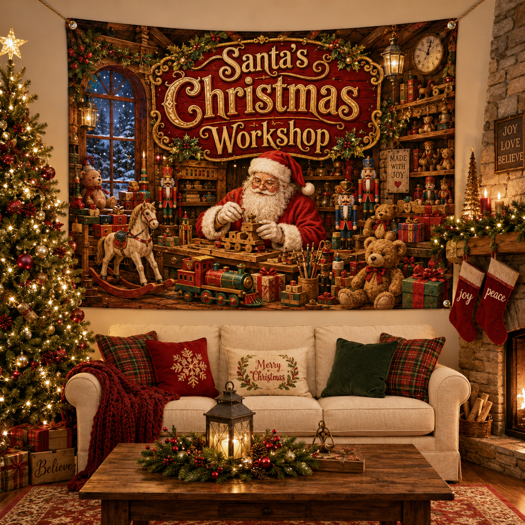 🔥Last 45pcs🎉-🎄Christmas Magic Backdrop Tapestry🎁