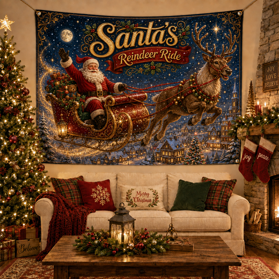 🔥Last 45pcs🎉-🎄Christmas Magic Backdrop Tapestry🎁