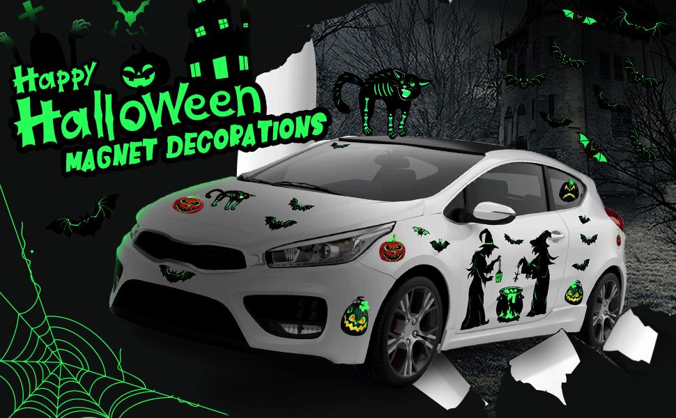 🎃 Luminous Halloween Magnetic Decor Set for Cars & Garage Doors 👻✨