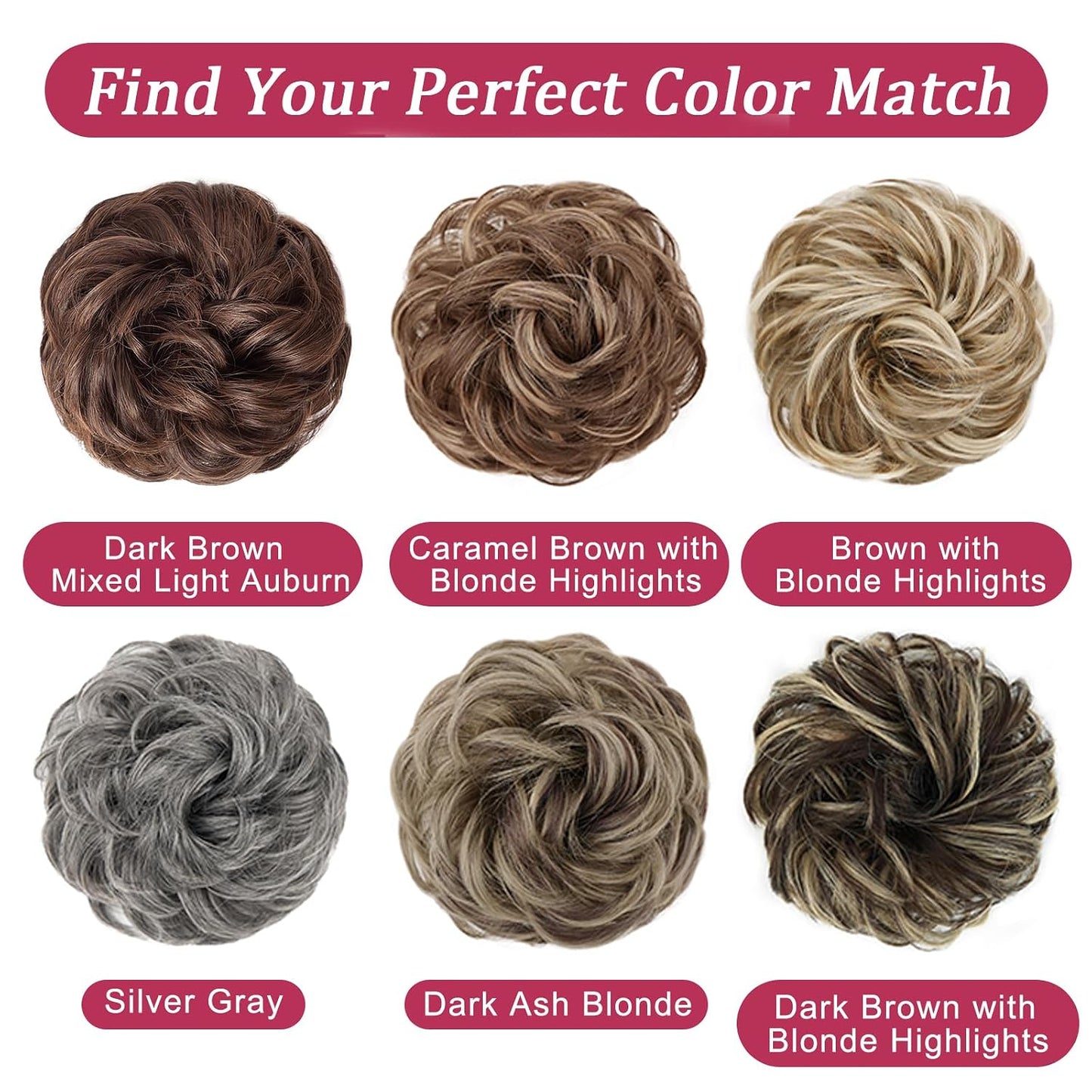 Voluminous Curly Messy Bun Scrunchie for Women