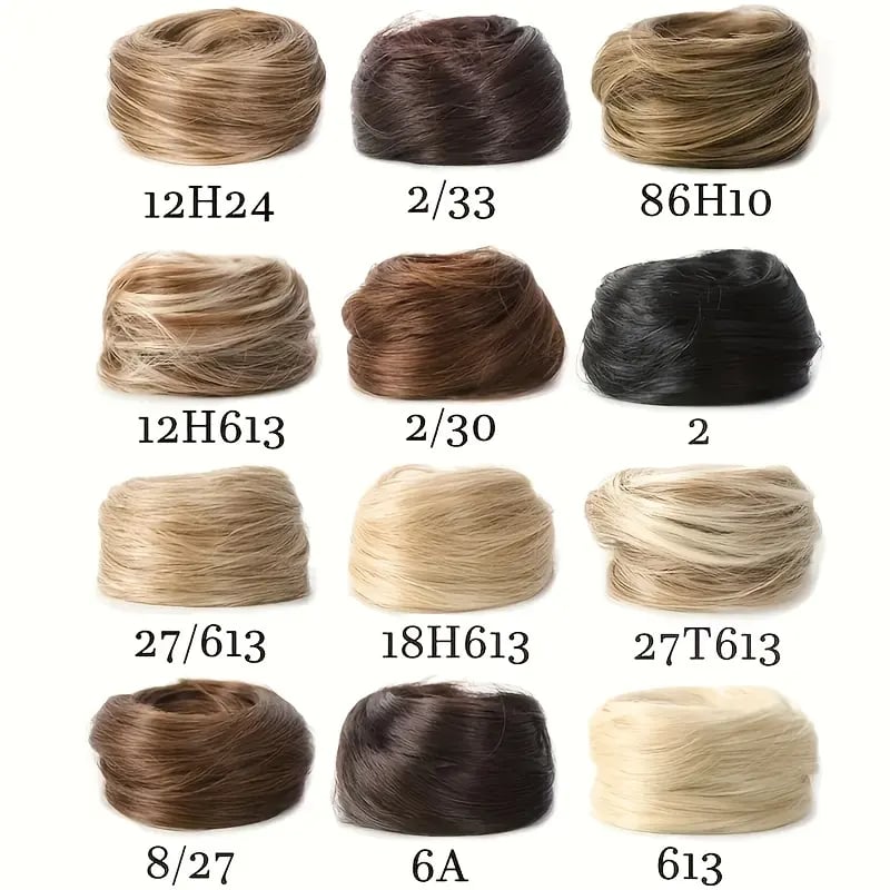 Synthetic Messy Bun Hair Piece for Women, Curly Updo Scrunchie Extension for Instant Volume and a High Crown