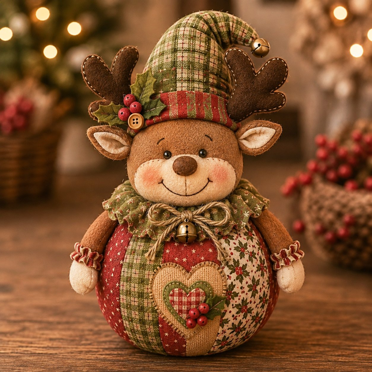 🔥Last Day 49% OFF - 🎄🎅Patchwork Fabric Doll DIY Kit | ✨Create a Cozy Handmade Character for Every Season!