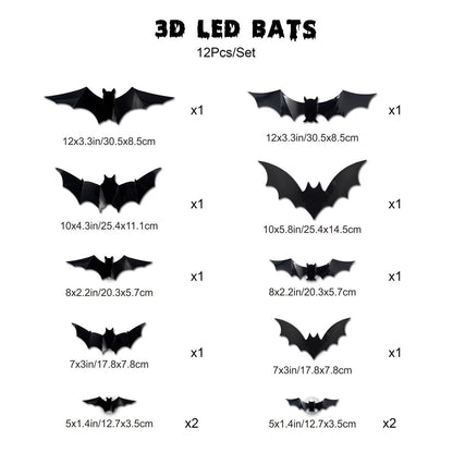 🔥Last Day SAVE 48% OFF🦇3D Bat Design LED Decoration🕷️