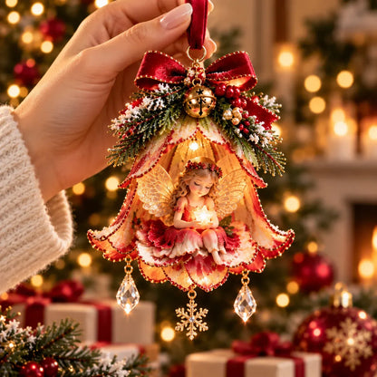 ⏳ Last Day 49% OFF – 🧚 Enchanted Fairy Bell Christmas OrnamentTM | 7 Light-Up Floral Designs with Warm LED Glow & Crystal Charms ✨