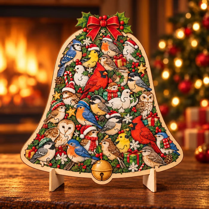 🎄 ✨ Intricate Christmas Keepsake Wooden Puzzle Ornaments – Artistic Festive Tabletop Décor