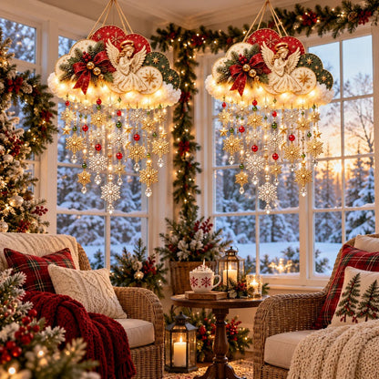 🔥Buy 2 Get 20% OFF🔥✨ Angelic Christmas Snowfall Cloud – Lighted Hanging Holiday Decor☁️✨