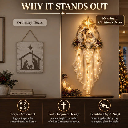 ✨49% OFF Today | Holy Family Star Veil™ – Meaningful Christmas Wall Decor