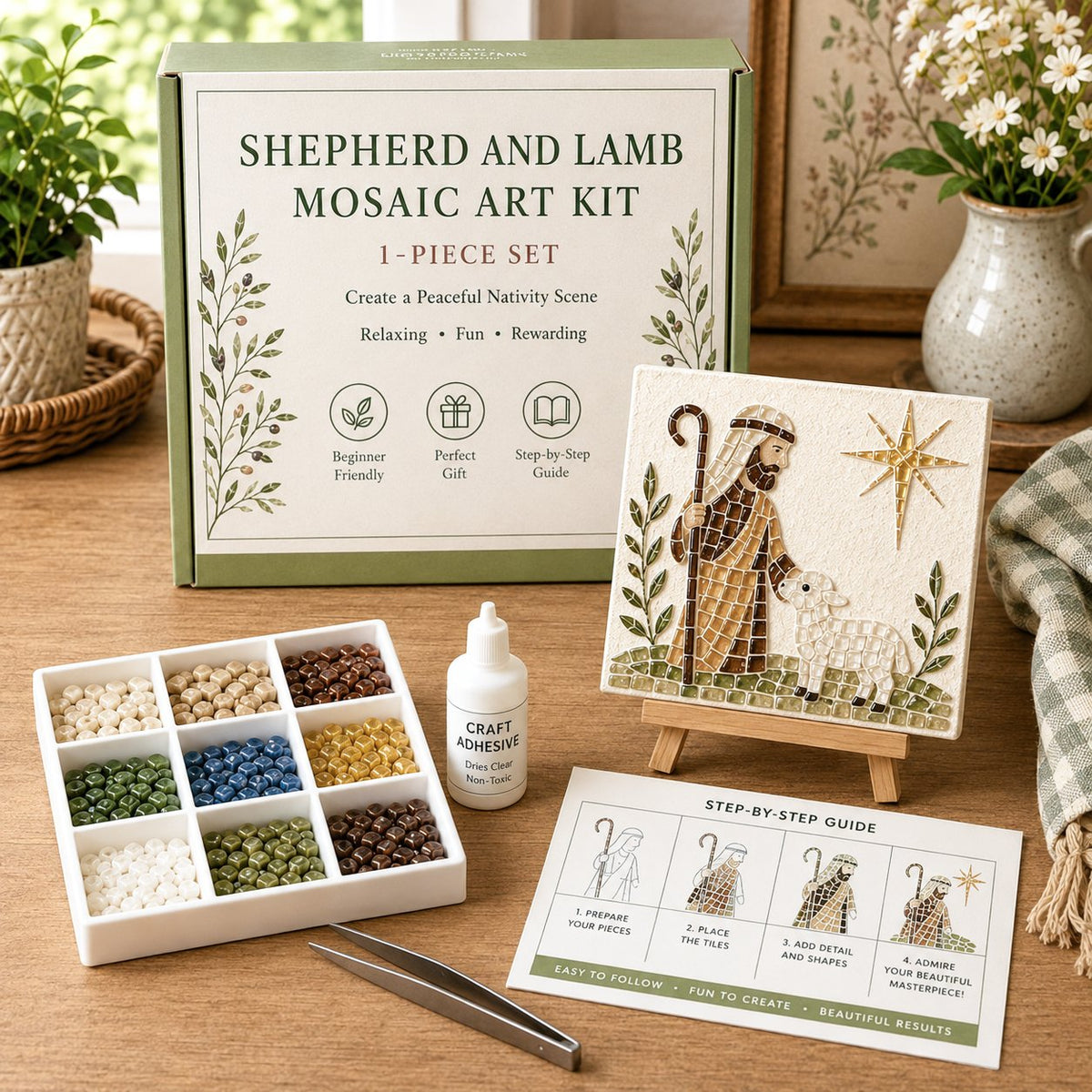 💥 LAST DAY 49% OFF - Nativity Sea Glass Art Kit