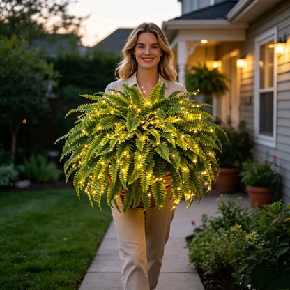 🔥Each $9.99 On Sale Only Today💛Glowing Boston Ferns with Lights – 🌿 Zero Watering, Zero Maintenance