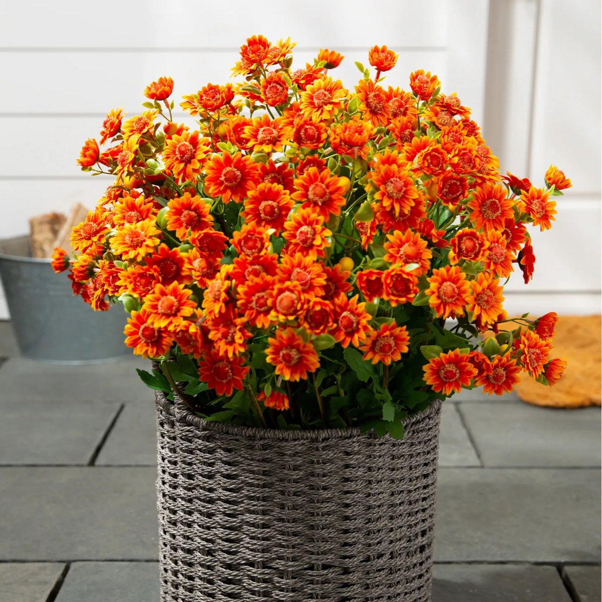⚡Last Day 70% OFF🌼Welcome autumn- Artificial Outdoor Sunset Mums Flowers - UV resistant, Waterproof, Windproof