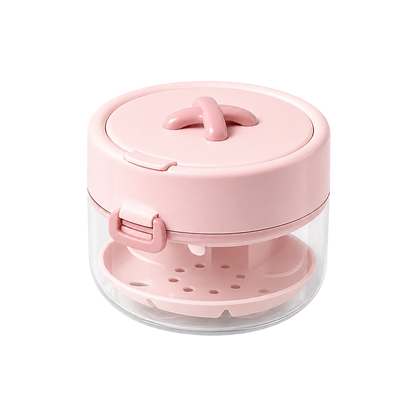 🦷 Portable Retainer Cleaning Case | Leak-Proof Travel Organizer with Mirror & Drain Tray