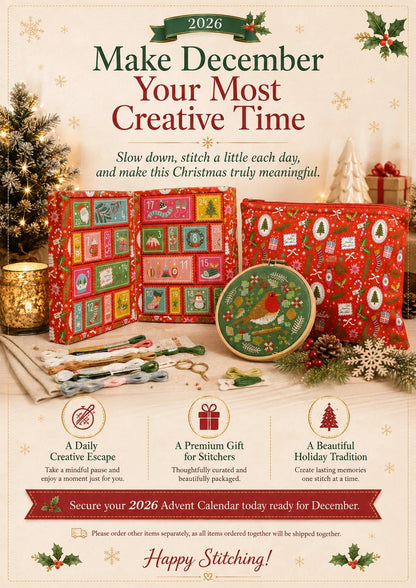 🔥 Last Day 49% OFF - 🎄🧵 2026 Cross Stitch Advent Calendar Box 🎁✨