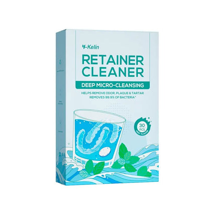 🦷Retainer Cleaner Soak Box with Drain Tray Mirror Brush Travel Storage Case