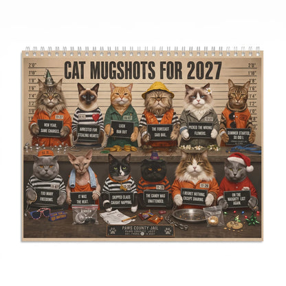 😂 Funny Cat Mugshots 2027 Calendar 📅