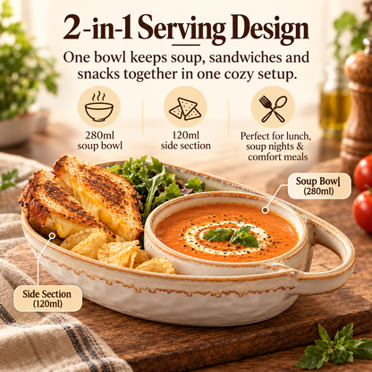 ✨Handmade Soup & Sandwich Bowl Set / Cozy Meals🥣