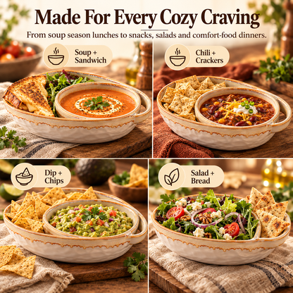 ✨Handmade Soup & Sandwich Bowl Set / Cozy Meals🥣