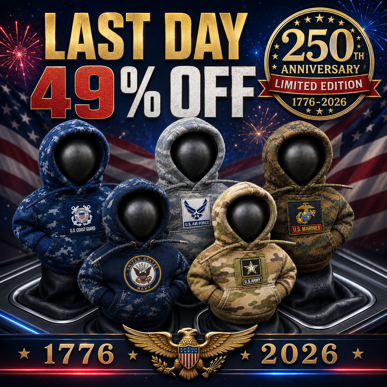 ⭐ARMY+🦅USMC+⚓NAVY+✈️USAF+🚁USCG (Free Shipping + 40% Off)