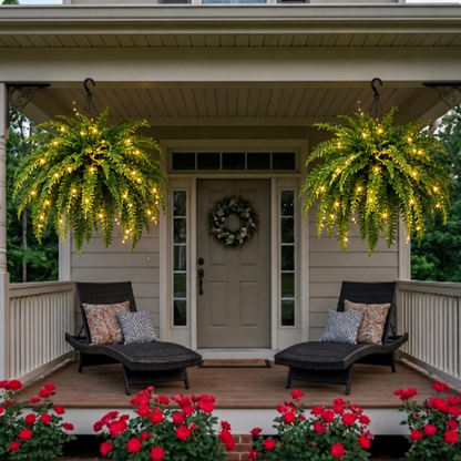 🔥Each $9.99 On Sale Only Today💛Glowing Boston Ferns with Lights – 🌿 Zero Watering, Zero Maintenance
