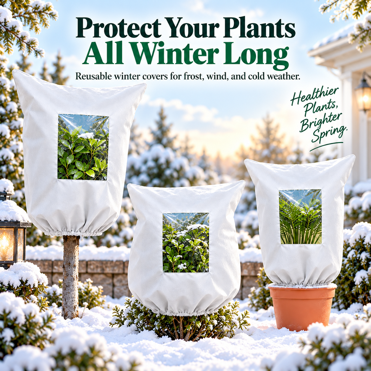 🔥Plant Covers Freeze Protection - Winter Frost Tree Plant Shrub Cloth