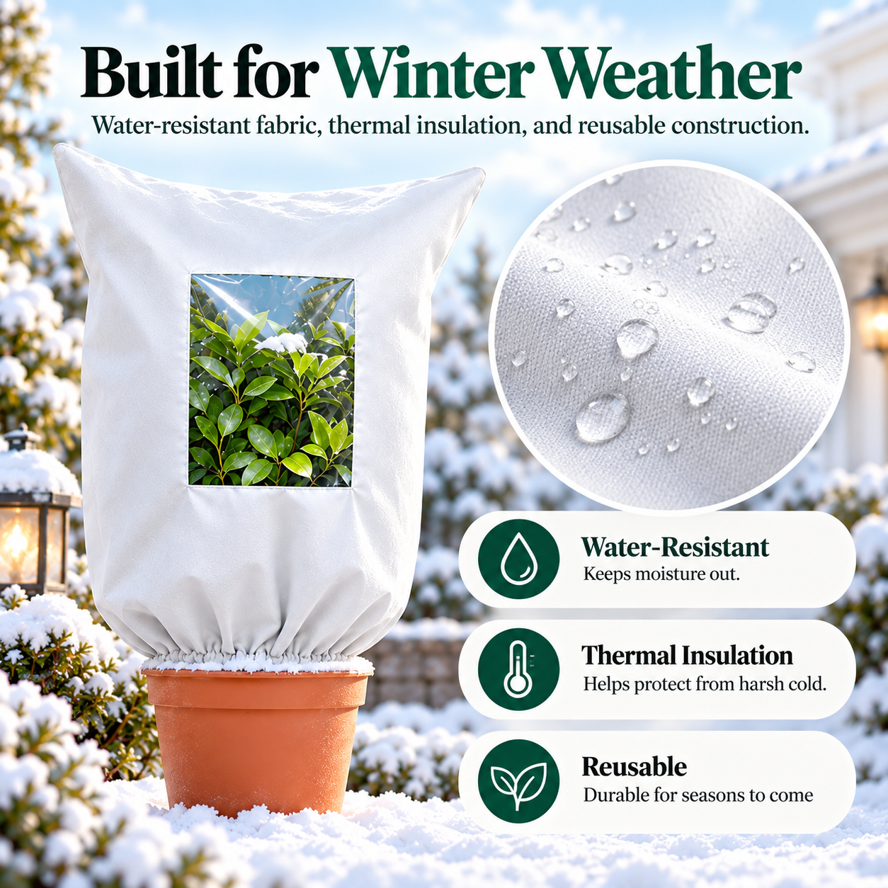 🔥Plant Covers Freeze Protection - Winter Frost Tree Plant Shrub Cloth