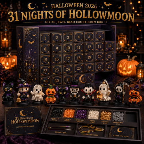 31 Nights of Hollowmoon DIY 3D Jewel Bead Countdown Calendar 🎃✨