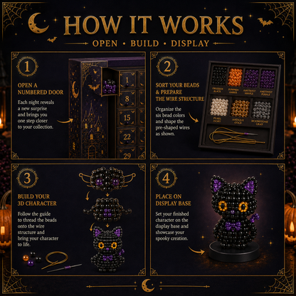 31 Nights of Hollowmoon DIY 3D Jewel Bead Countdown Calendar 🎃✨