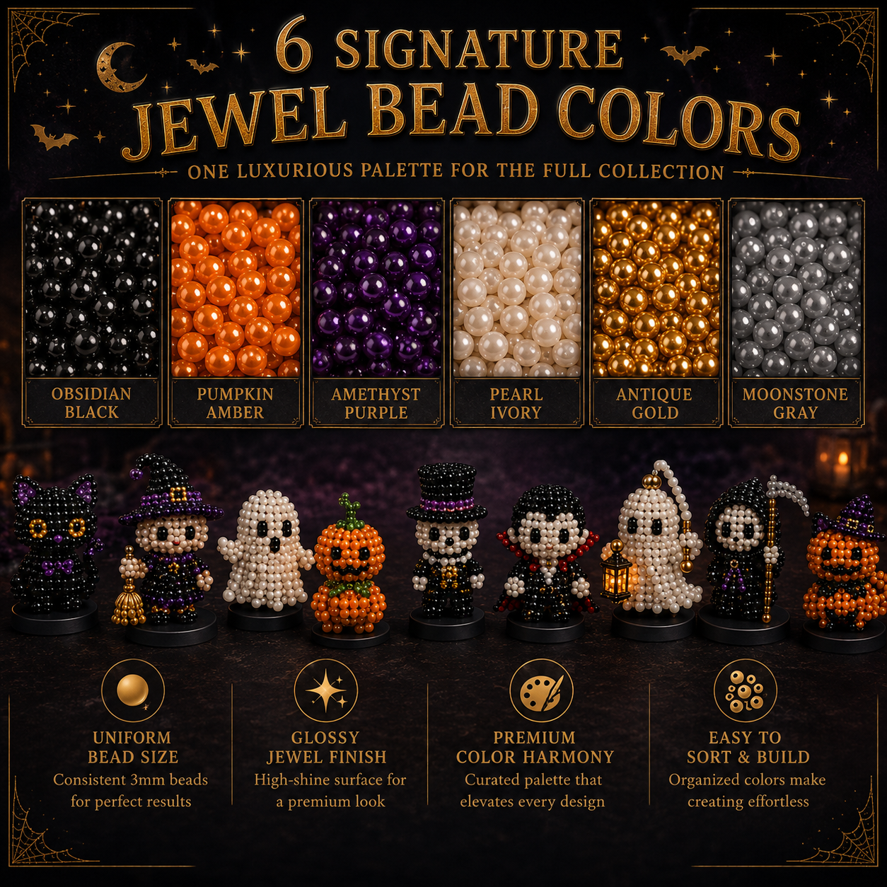 31 Nights of Hollowmoon DIY 3D Jewel Bead Countdown Calendar 🎃✨