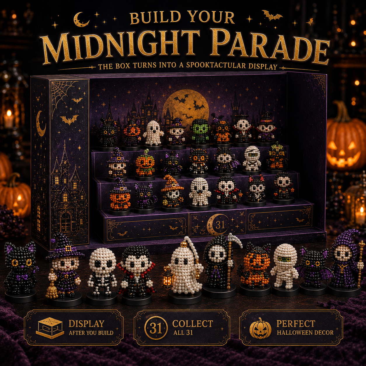 31 Nights of Hollowmoon DIY 3D Jewel Bead Countdown Calendar 🎃✨