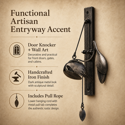 The Iron Woodpecker Door Knocker