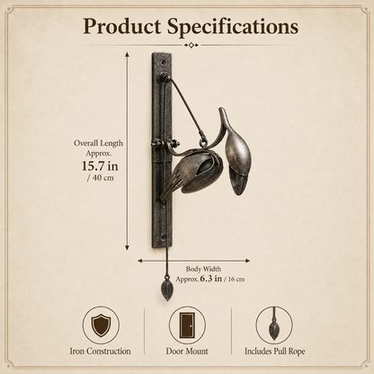 The Iron Woodpecker Door Knocker
