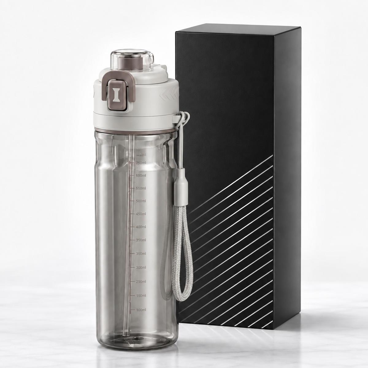 🔥Last Day 49% OFF - 💦 750ML Cooling Mist Water Bottle | Straw & Spray Sports Bottle for Hot Days